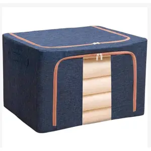 Cutie depozitare 24L cu fermoar, Bleumarin