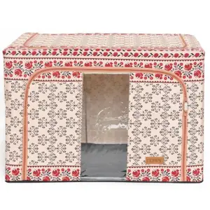 Cutie depozitare 100L cu fermoar, Motiv traditional, o fereastra