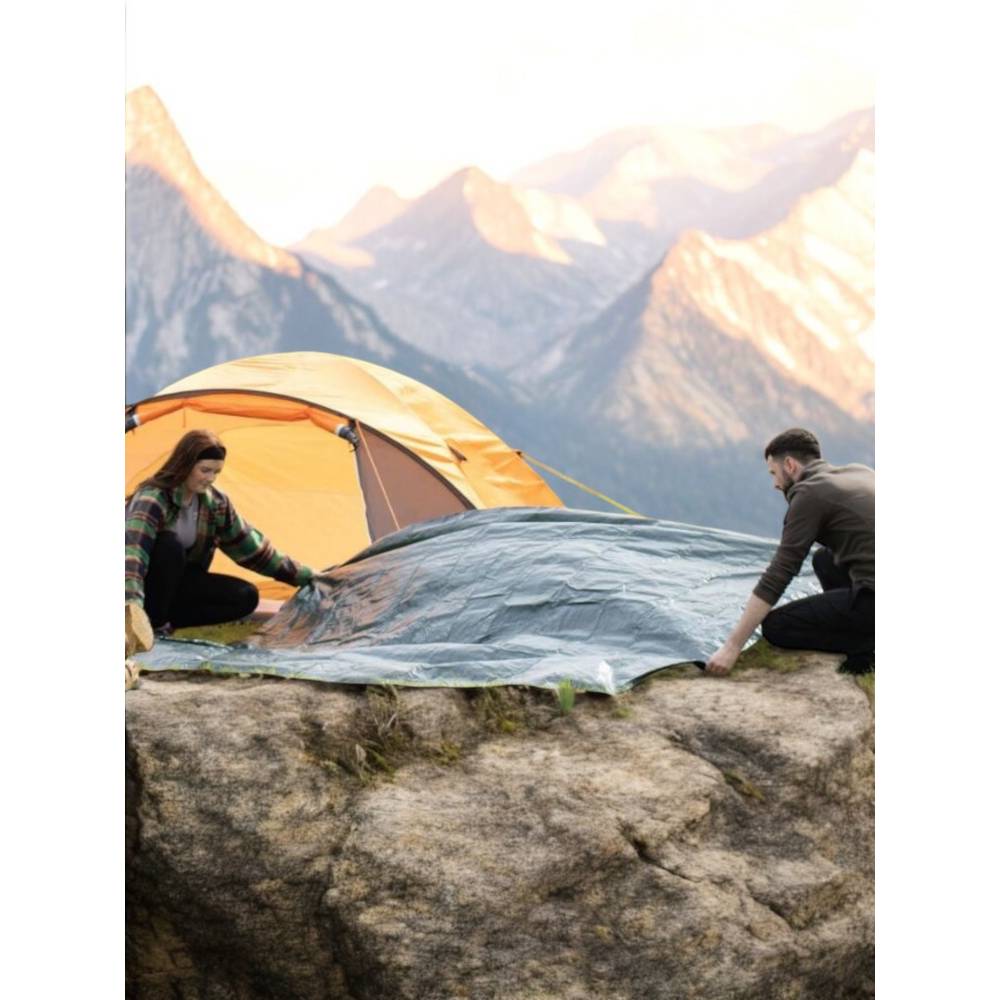 Prelata Verde cu inele, impermeabila 6x8m, 150g/mp 