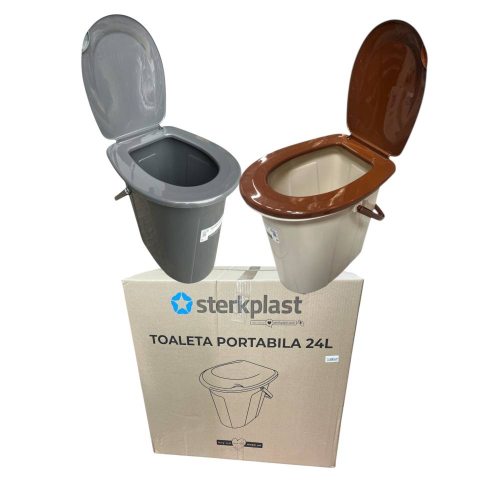 Galeata WC cu capac plastic, 24 L