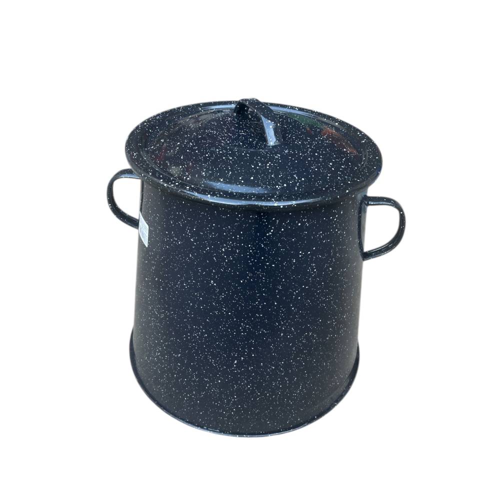 Garnita emailata neagra/bidon untura 10 L