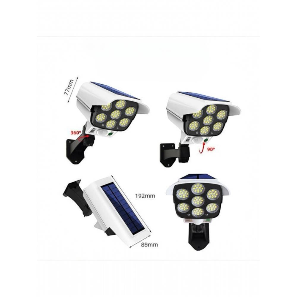 Camera de supraveghere falsa , incarcare solara 77 leduri , senzor de miscare , Flippy