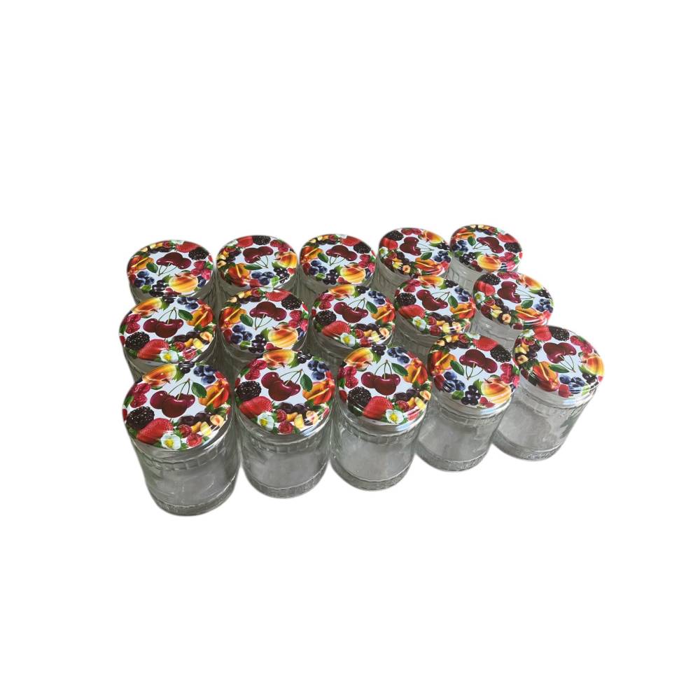 Borcan 580 ml cu capac, 15buc/set