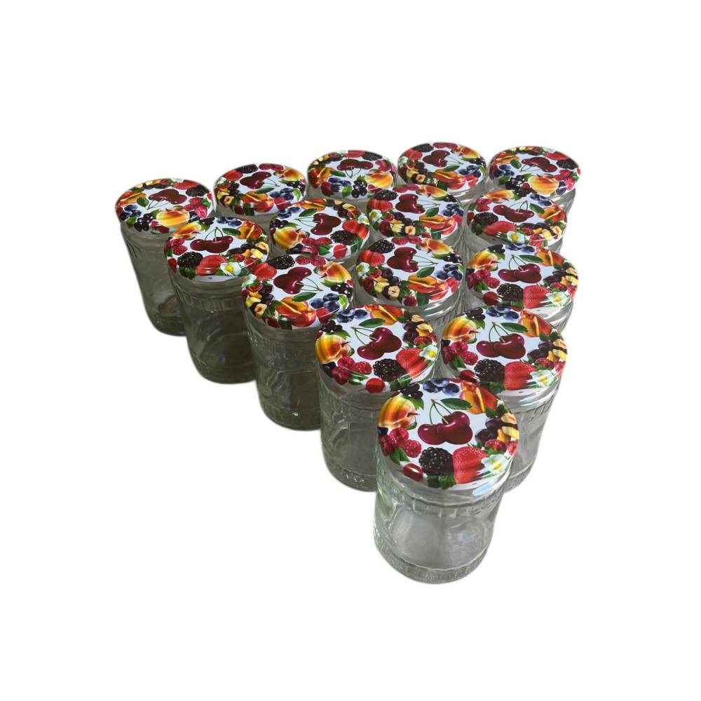 Borcan 580 ml cu capac, 15buc/set
