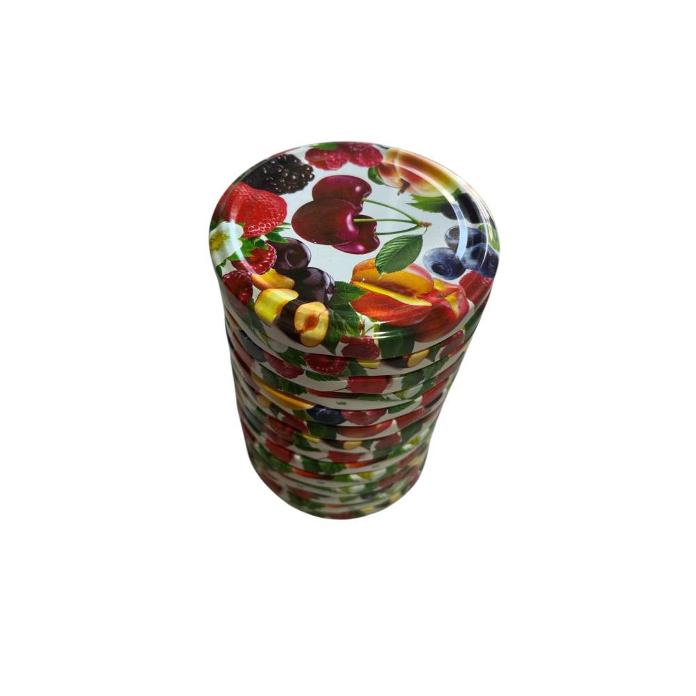 Capac borcan 82mm, Fructe, pentru borcane din sticla prin infiletare - 40 bucati
