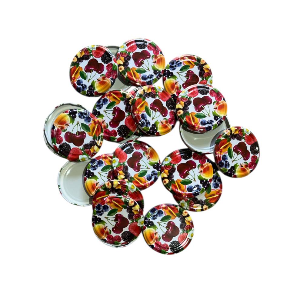 Capac borcan 82mm, Fructe, pentru borcane din sticla prin infiletare - 40 bucati