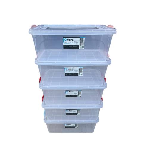 Caserola / Cutie alimente cu maner si capac 12 L, set 5 buc