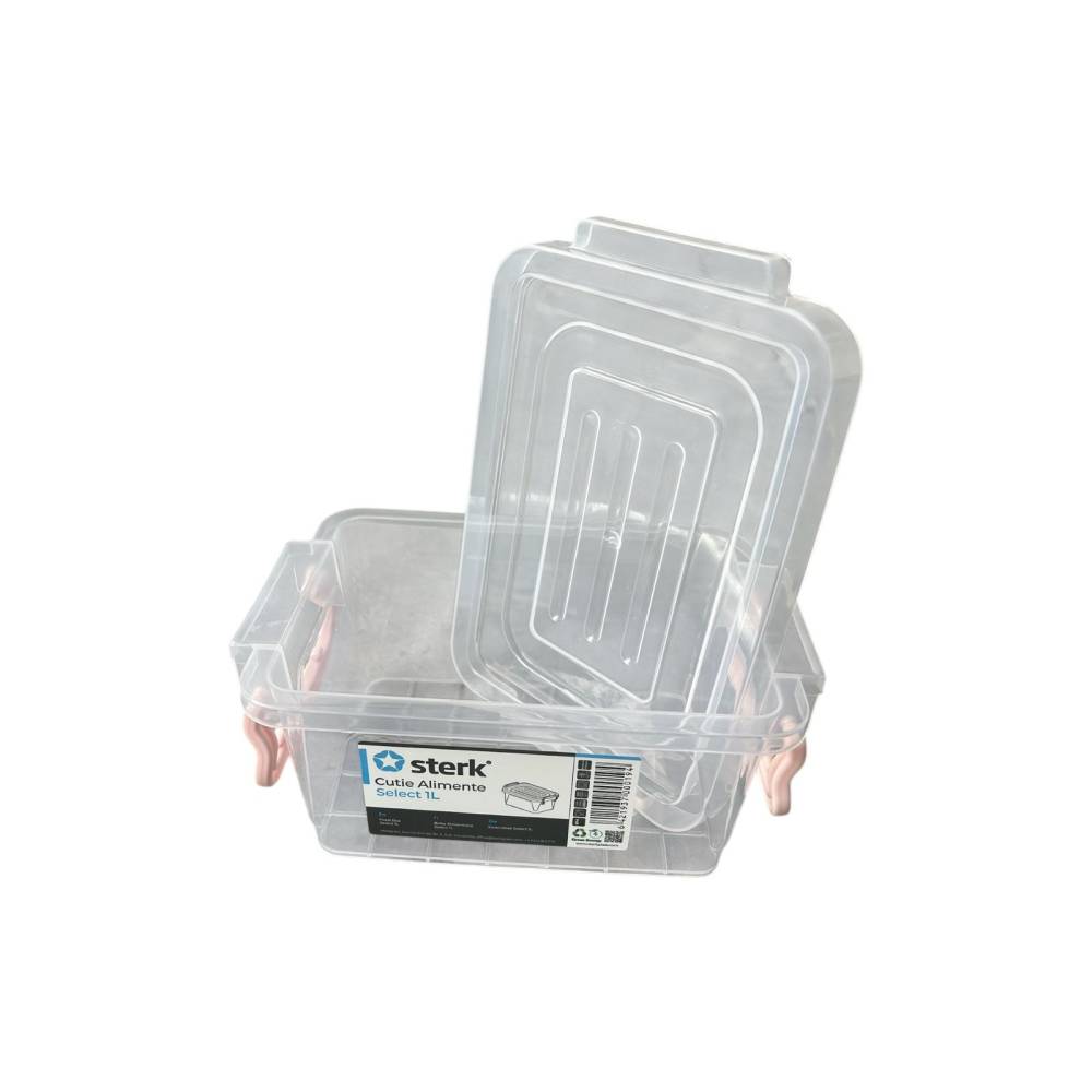 Caserola / Cutie alimente cu maner si capac 1 L