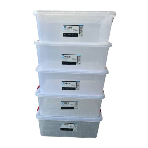 Caserola / Cutie alimente cu maner si capac 20 L, set 5 buc