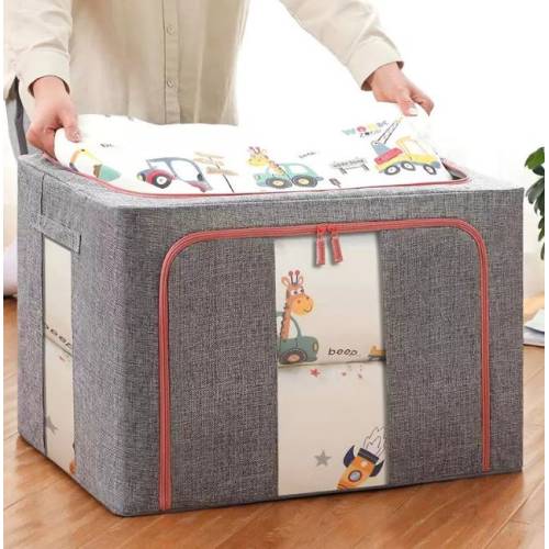 Cutie depozitare imprimeu cirese 24L cu fermoar, blue