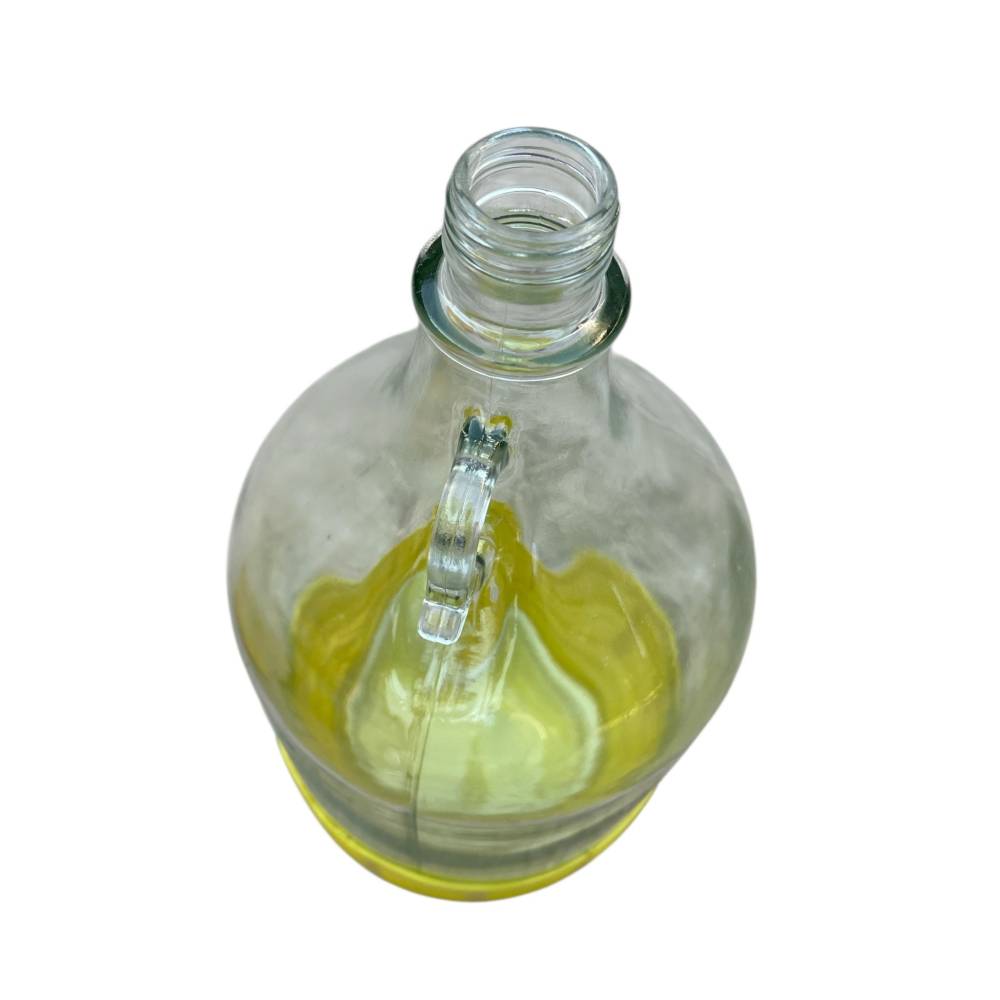 Damigeana 5L din sticla in cos din plastic cu dop prin infiletare