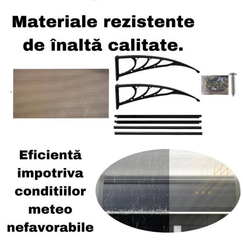 Copertina / Marchiza din policarbonat fumuriu 120x240 cm