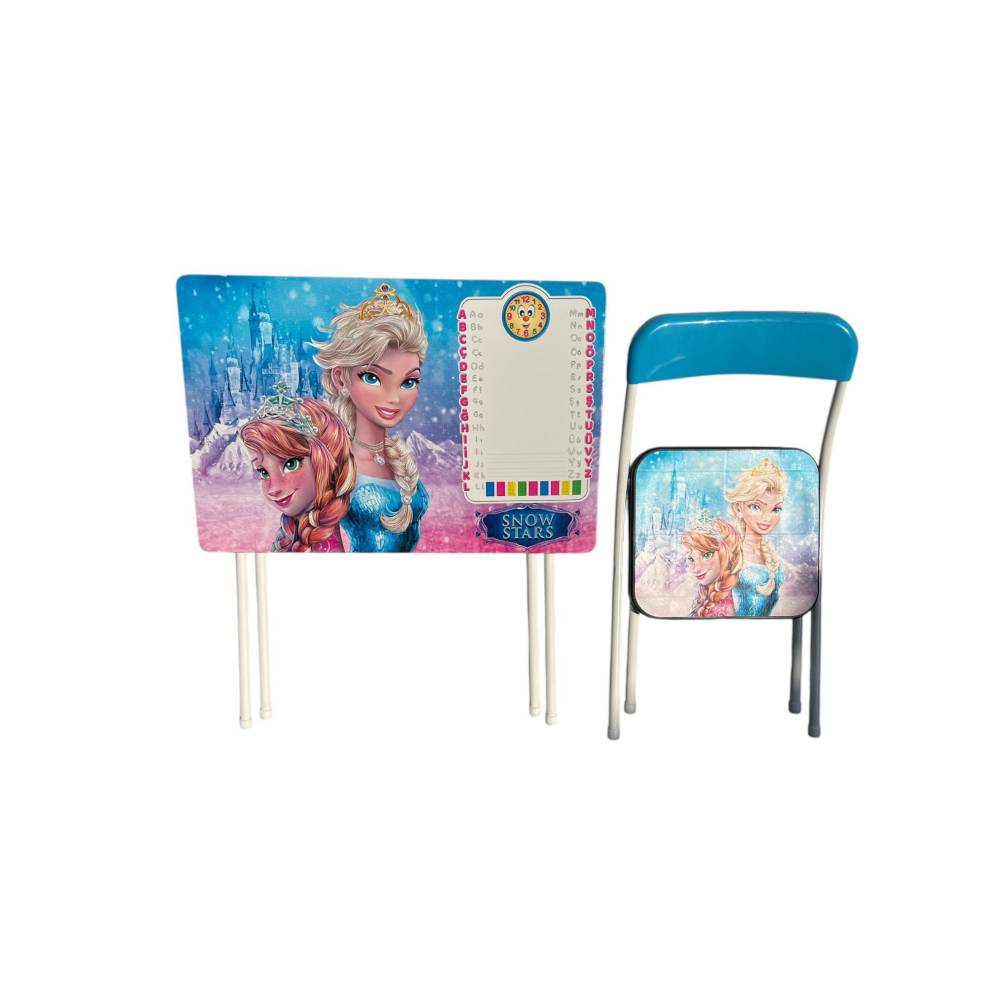 Masuta si scaunel pliabil pentru fete roz