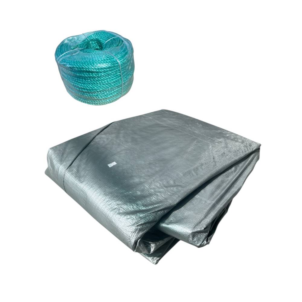 Prelata groasa impermeabila Gri 5x10m, densitate 225g/mp 