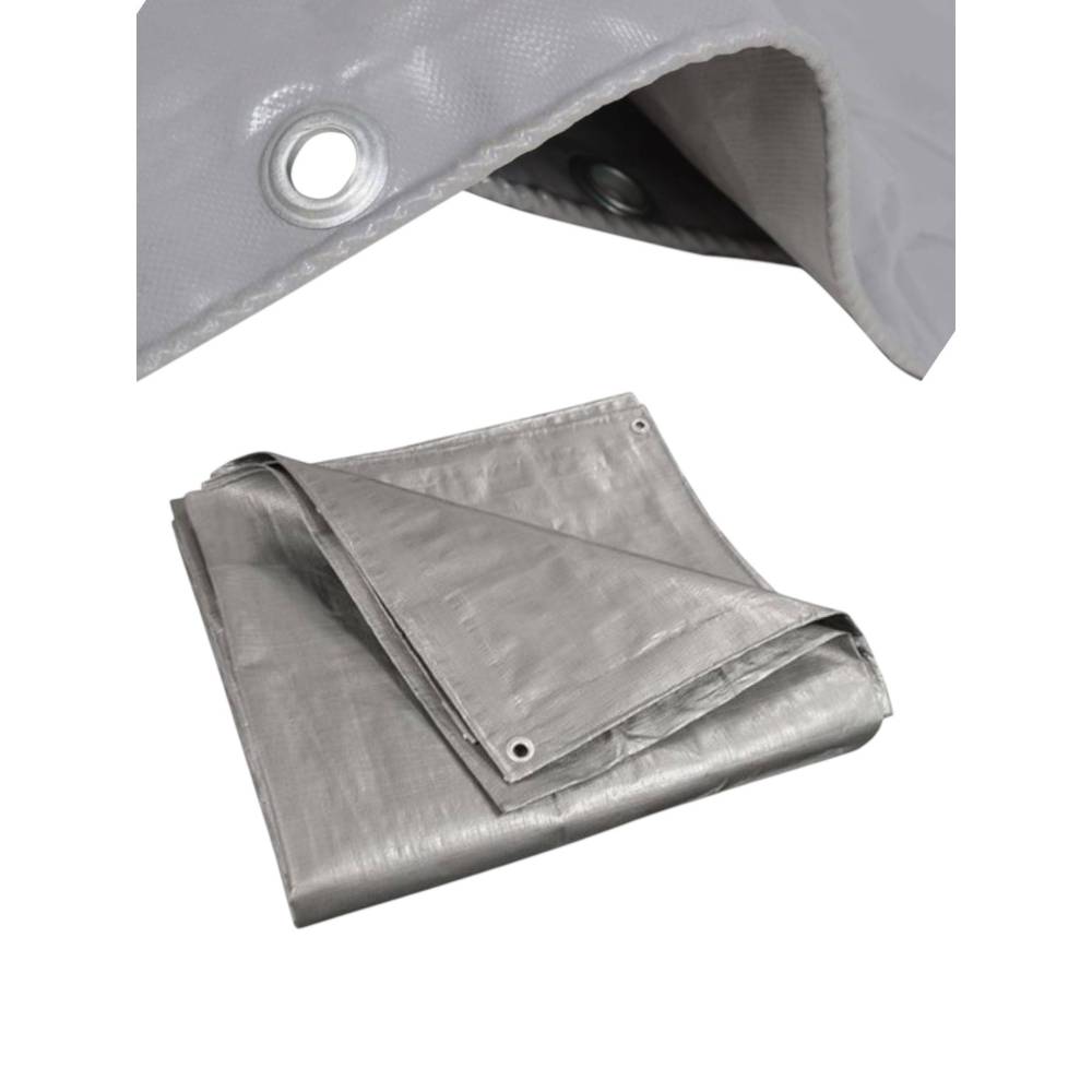 Prelata groasa impermeabila Gri 8x10m, densitate 225g/mp 