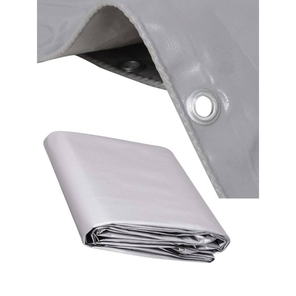 Prelata groasa impermeabila Gri 8x10m, densitate 225g/mp 