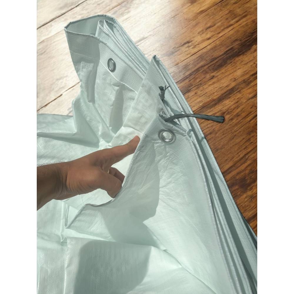 Prelata 2x6M, 185g/mp, impermeabila, protectie UV, Alba