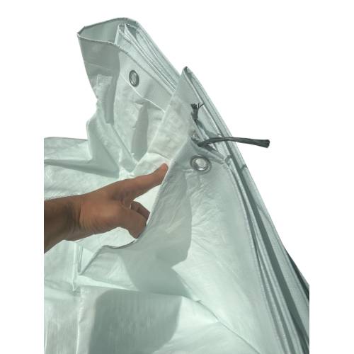 Prelata 2x6M, 185g/mp, impermeabila, protectie UV, Alba