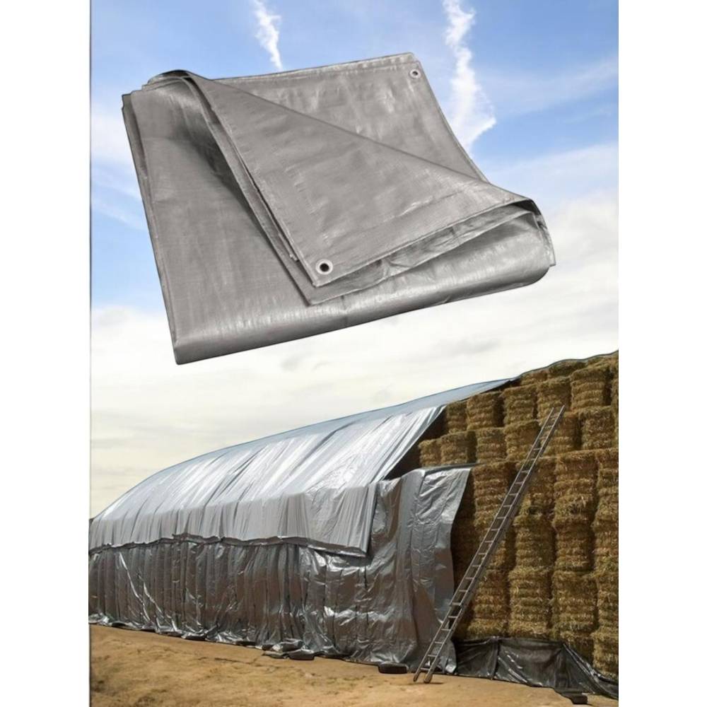 Prelata groasa impermeabila Gri 8x10m, densitate 225g/mp 