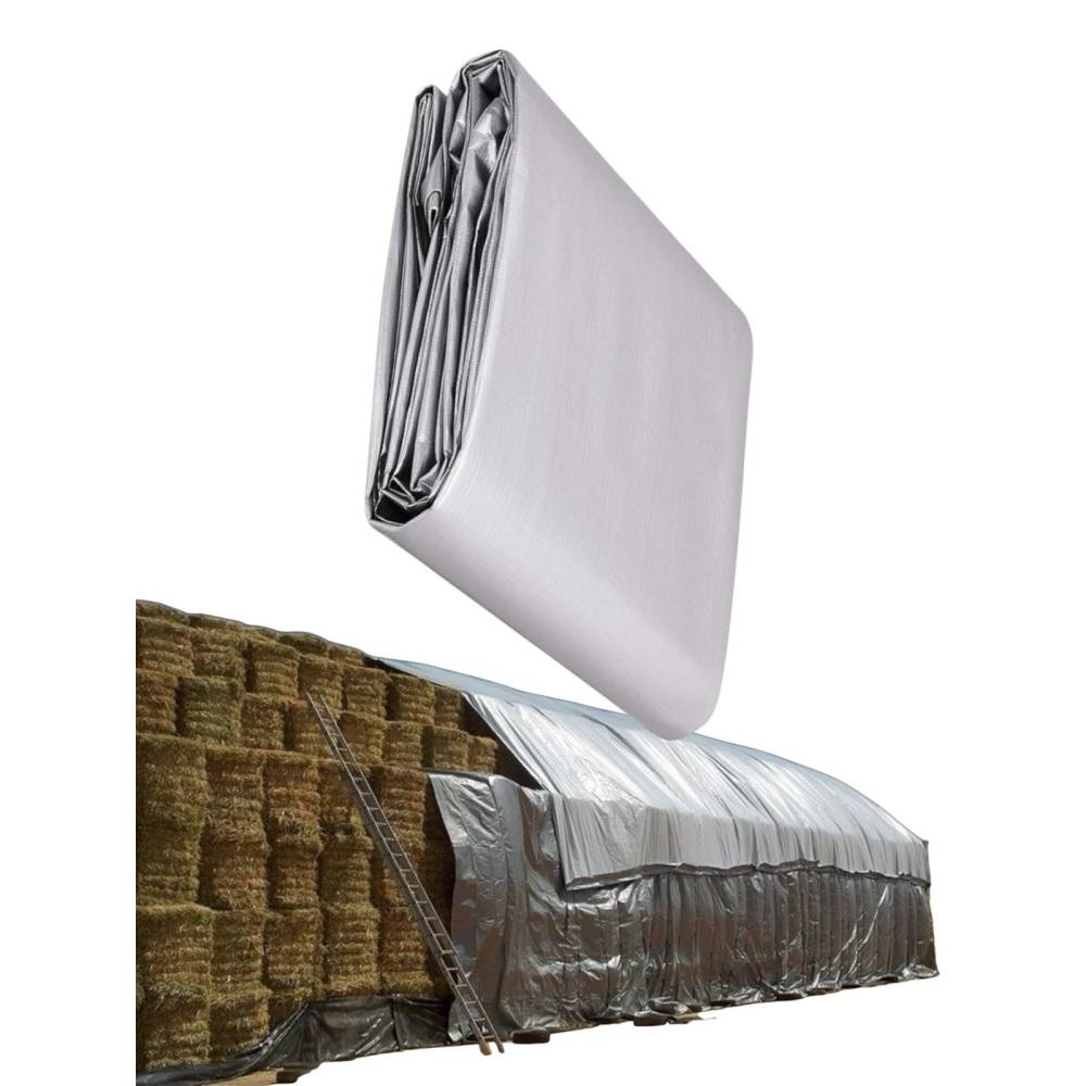 Prelata groasa impermeabila Gri 8x10m, densitate 225g/mp 