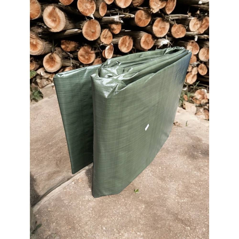 Prelata Verde cu inele, impermeabila 10x12m, 150g/mp 