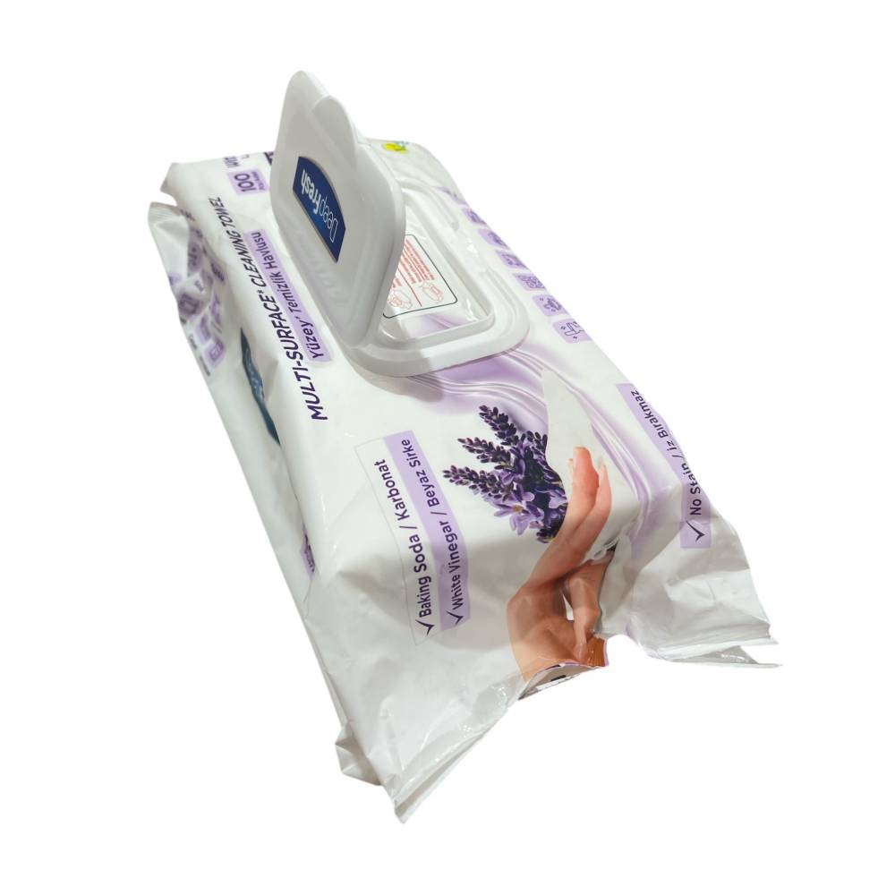 Servetele umede multisuprafete cu Bicarbonat si otet Deep Fresh, Lavanda, 100buc/set