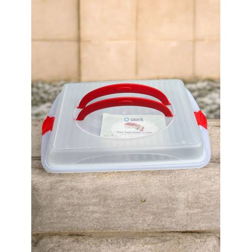 Cutie prajituri/tort cu capac si maner 45 x 30 x 9.5 cm Cutie prajituri/tort cu capac si maner 45 x 30 x 9.5 cm