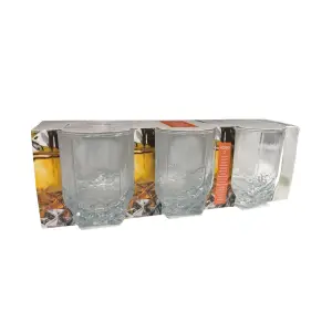 Pahar Whisky din sticla, 315 ml, 3 bucati