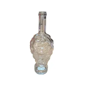 Sticla vin transparenta 750 ml, forma strugure