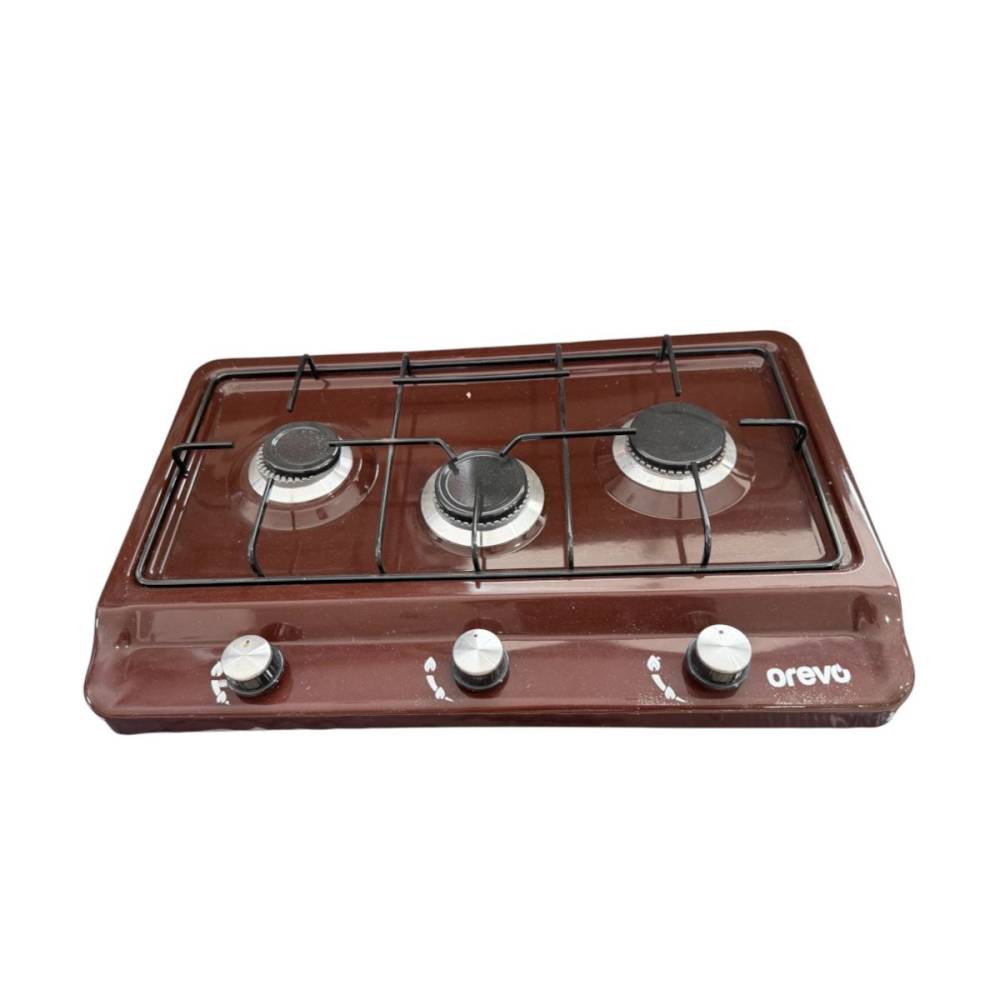 Aragaz 3 ochiuri, pentru butelie, maro, (fara cuptor) Aragaz 3 ochiuri, pentru butelie, maro, (fara cuptor)