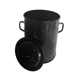 Garnita emailata neagra/bidon untura  20 L