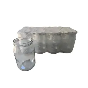 Borcan cu capac 1.7 litri, sticla transparenta, set 8 bucati