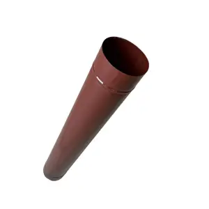 Burlan emailat soba, 120 mm, maro, 90 cm