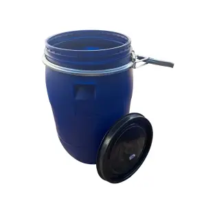 Butoi din plastic 85 L cu cerc metalic