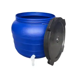Butoi plastic cu robinet 100 L, 57x45cm
