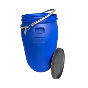 Butoi cu cerc metalic 220 L , plastic 