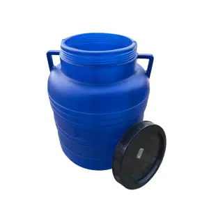 Butoi/Bidon 30L din plastic alimentar, cu capac prin infiletare si maner