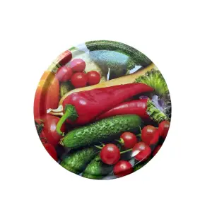Capac 100 mm (metal), pentru borcane mari (model legume)
