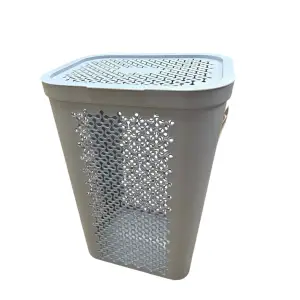 Cos rufe design modern Evo, 60 litri cu capac, blue