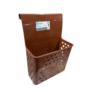 Organizator / cos suspendat usa dulap, maro, plastic
