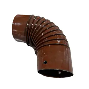 Cot burlan 90 grade, D 130 mm, pentru soba, maro