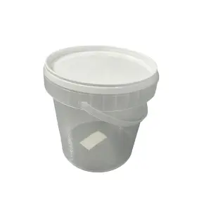 Galeata alimentara 1.2 litri, capac sigilabil, transparenta