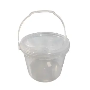 Galeata alimentara transparenta 5 litri, capac sigilabil