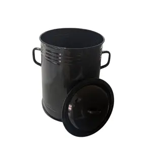Garnita emailata neagra/bidon untura 5 L