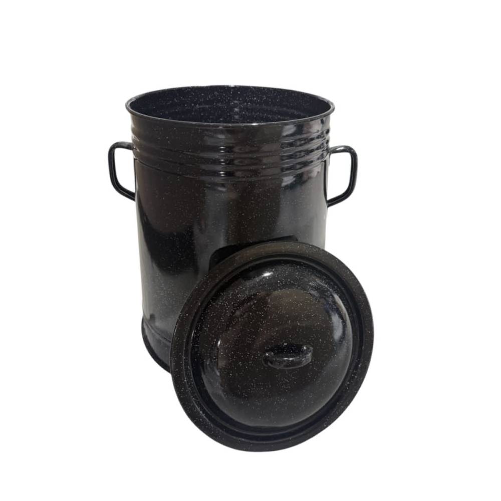 Garnita emailata neagra/bidon untura 10 L Garnita emailata neagra/bidon untura 10 L