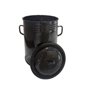 Garnita emailata neagra/bidon untura 10 L