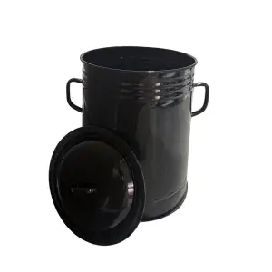 Garnita emailata neagra/bidon untura 30 L