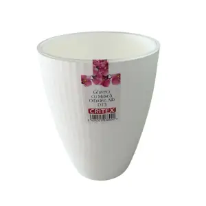 Ghiveci orhidee (masca din plastic), alb, D13