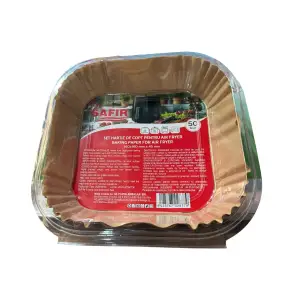 Hartie airfyer copt (friteuza) patrata 16 cm, set 50 bucati