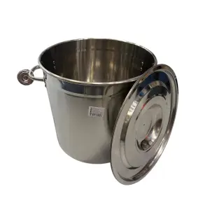 Oala inox 20 litri, capac, manere rezistente